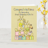 新生児おめでとう素晴らし祖父母 –  カード (黄色い花)