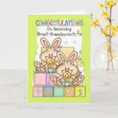 新生児おめでとう素晴らし祖父母 –  カード (黄色い花)