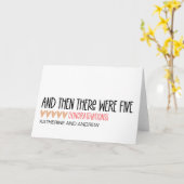 新生児おめでとう、それから5人 カード (黄色い花)