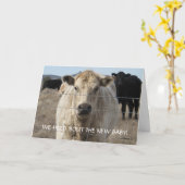 新生児おめでとう – キャトルヘルドウェスタン カード (黄色い花)