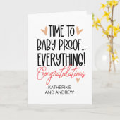 新生児おもしろいおめでとう カード (黄色い花)