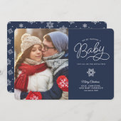 新生児おもしろいの妊娠告知 シーズンカード (正面/裏面)