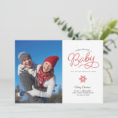 新生児おもしろいクリスマス妊娠の発表 シーズンカード (スタンド正面)