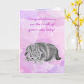 新生児おもしろいグリーティングカード カード (黄色い花)