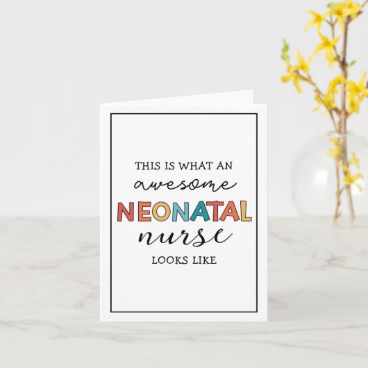 新生児おもしろいナースの高素晴らしさ カード (黄色い花)