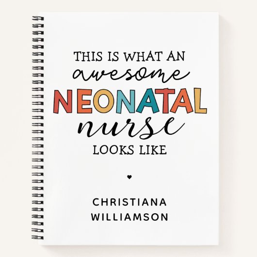 新生児おもしろいナースの高素晴らしさ ノートブック (正面)