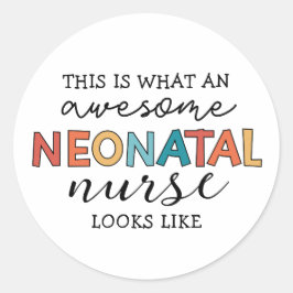 新生児おもしろいナースの高素晴らしさ ラウンドシール
