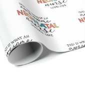 新生児おもしろいナースの高素晴らしさ ラッピングペーパー (ロールコーナー)