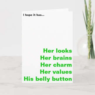 新生児おもしろカード – 男の子または女の子 カード