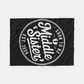 新生児お祝いすぐに中妹Estになる フリースブランケット (正面(横))