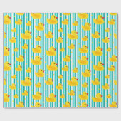 新生児かわいいゴムダックベビーシャワーパーティー ラッピングペーパー (フラット)