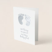 新生児かわいい引用文シルバー 箔カード (正面)