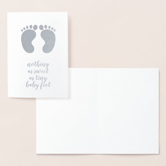 新生児かわいい引用文シルバー 箔カード (ディスプレー)