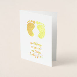 新生児かわいい引用文金ゴールド 箔カード