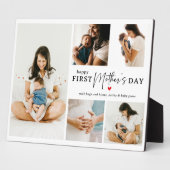 新生児との思い出: 初めての母の日写真 フォトプラーク (側面)