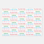 新生児と幼児、ようこそ、星、象、 ラッピングペーパーシート (正面)