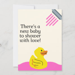 新生児と愛 – ピンクの水 招待状