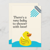 新生児と愛 – 青い水 招待状 (正面/裏面)