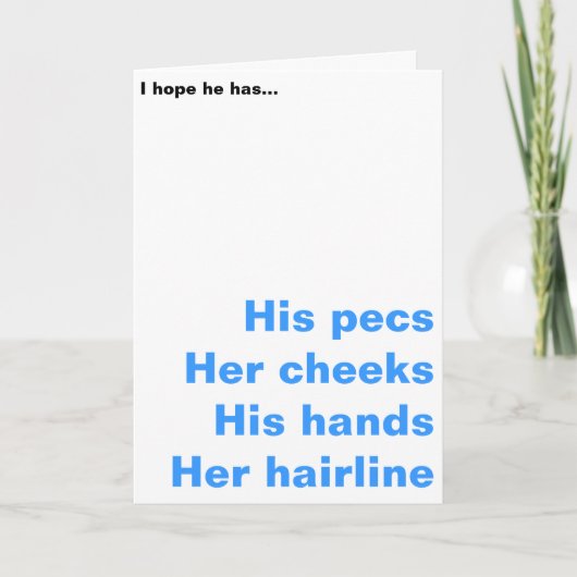 新生児のおもしろカード-男の子 カード (正面)