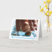 新生児のお祝いの挨拶状のギフト カード (黄色い花)