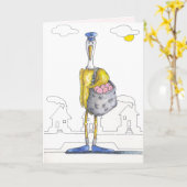 新生児のお祝いカード カード (黄色い花)