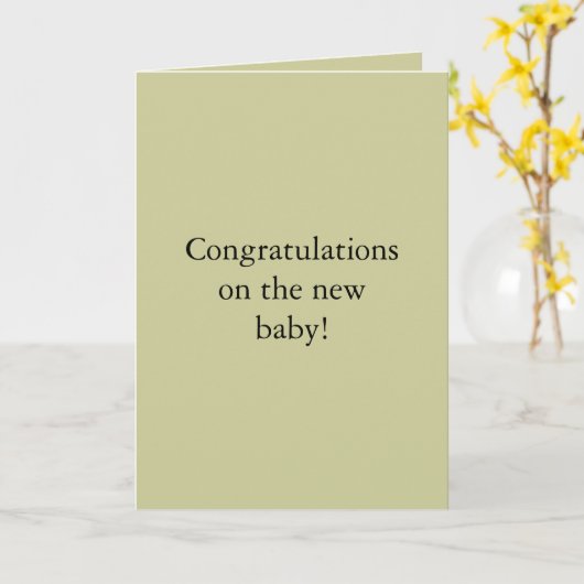 新生児のお祝い! カード (黄色い花)