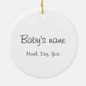新生児のための新生児のオーナメントのカスタムなオーナメント セラミックオーナメント (裏面)