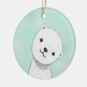 新生児のオーナメントのカスタムでパーソナライズなオーナメント セラミックオーナメント (左)