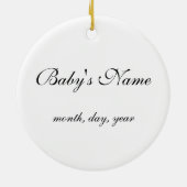 新生児のオーナメントのカスタムでパーソナライズなオーナメント セラミックオーナメント (裏面)