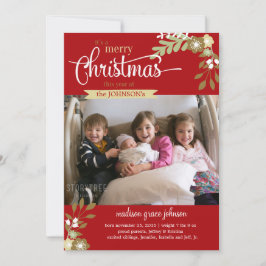 新生児のクリスマスアナウンス名前をカスタムする/写真 案内状