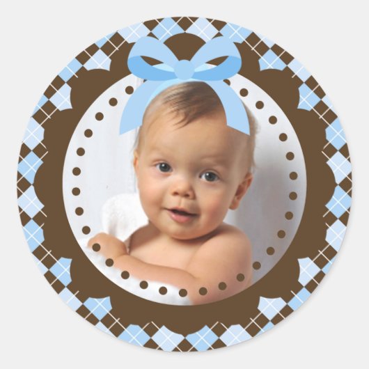 新生児のステッカー ラウンドシール (正面)