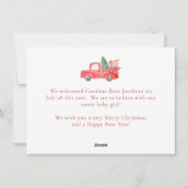 新生児のメリー今年のクリスマスファミリー シーズンカード (裏面)