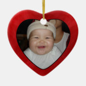 新生児の写真のギフトのラベル及びオーナメント セラミックオーナメント (正面)