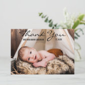 新生児の写真の発表カードBTありがとう サンキューカード (スタンド正面)