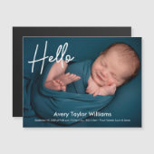 新生児の写真 出生発表 マグネット招待状 (正面/裏面)