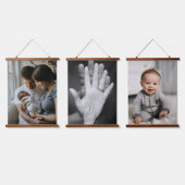 新生児の写真 吊り下げ型タペストリー (トリプル)