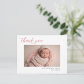 新生児の出生通知カード（写真あり） ポストカード (スタンド正面)