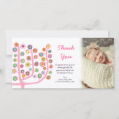 新生児の到着のギフトのフォトカードありがとう サンキューカード (正面)