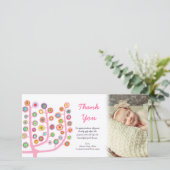 新生児の到着のギフトのフォトカードありがとう サンキューカード (スタンド正面)