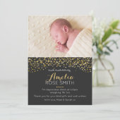 新生児の女の子の発表かサンキューカード サンキューカード (スタンド正面)