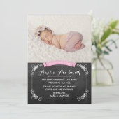 新生児の女の子の発表かサンキューカード サンキューカード (スタンド正面)