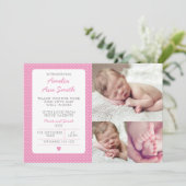 新生児の女の子の発表かサンキューカード サンキューカード (スタンド正面)