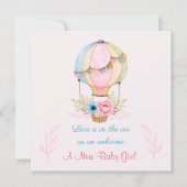 新生児の女の子の誕生発表 シーズンカード (正面)