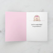 新生児の女の子 カード (内部)