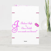 新生児の女の子 案内状 (裏面)