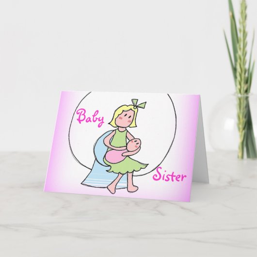 新生児の姉妹 案内状 (正面)