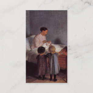 新生児の弟の絵画のオランダの芸術Ancher 名刺