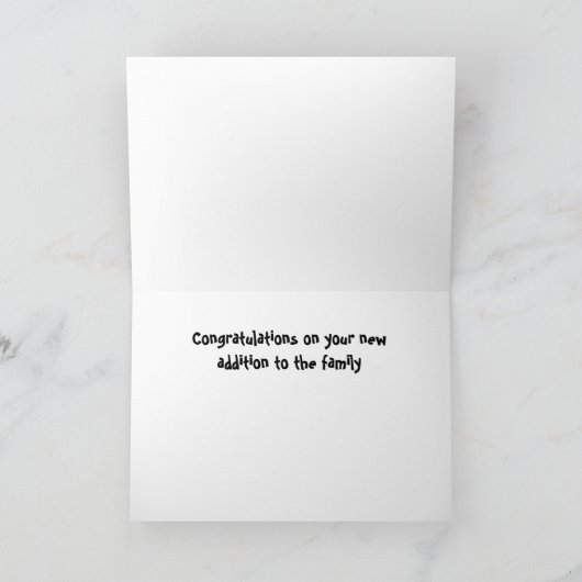 新生児の挨拶状 カード (内部)