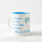 新生児の男の子のおめでとう ツートーンマグカップ (正面左)