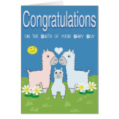 新生児の男の子のお祝いカード (正面)